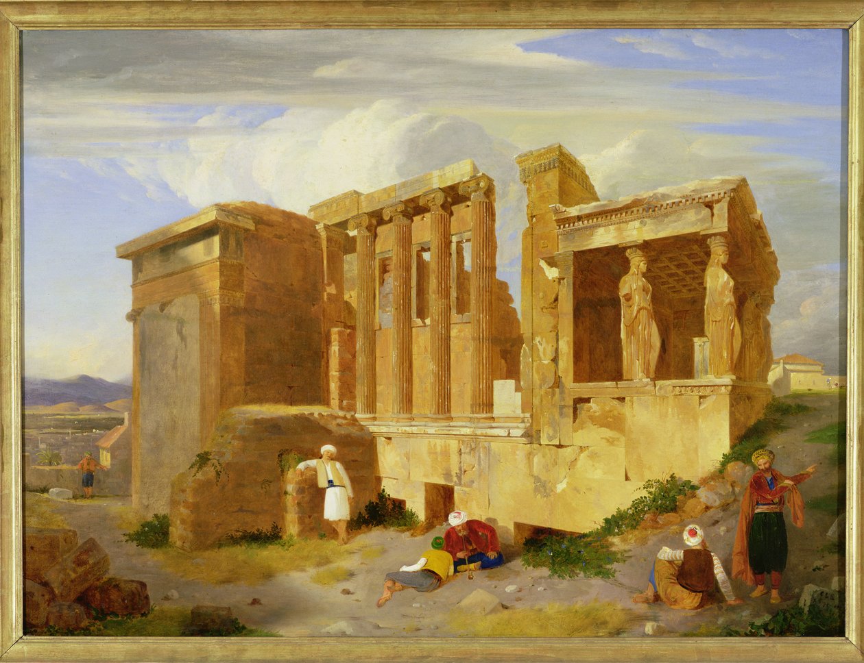 The Erechtheum, Athens, with Figures in the Foreground, 1821 by Charles Lock Eastlake