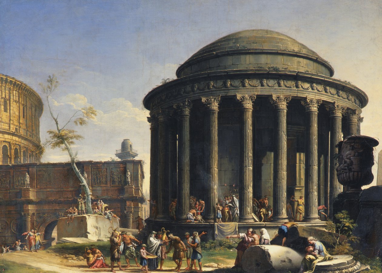 Temple of Vesta by Charles Louis Clerisseau