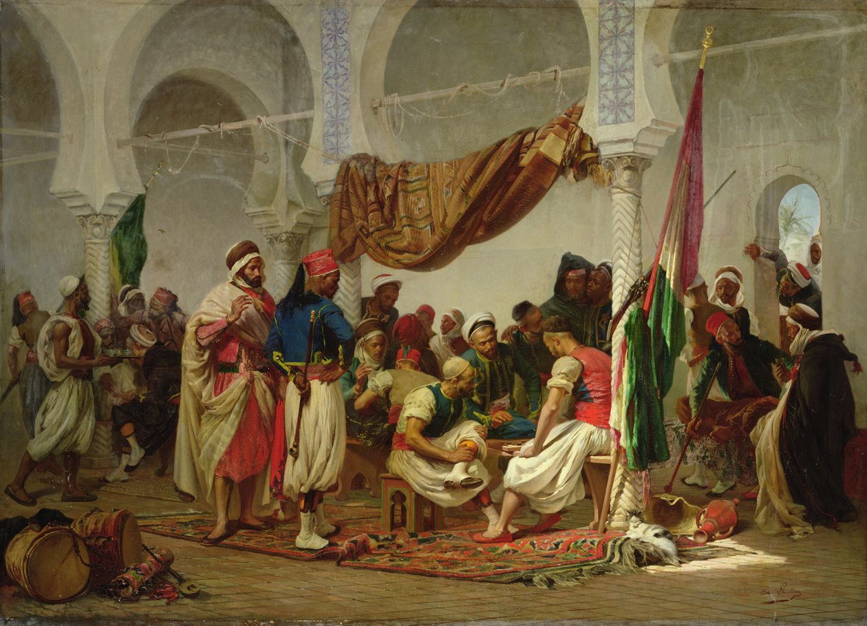 The Turkish Cafe by Charles Marie Lhuillier