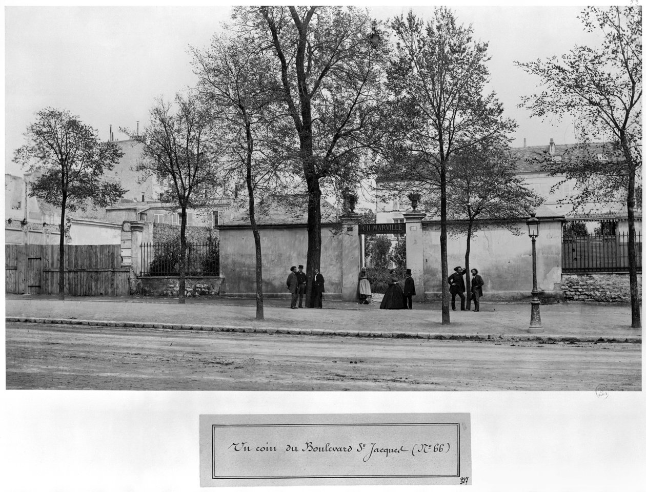 Boulevard Saint-Jacques, No 66, Studio of Charles Marville, Paris by Charles Marville