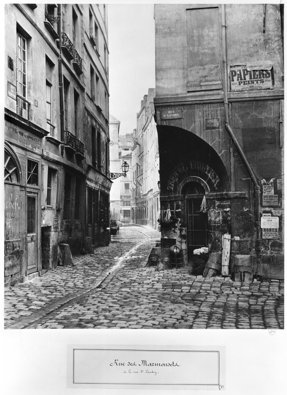 Rue des Marmousets, from Rue Saint-Landry, Paris by Charles Marville