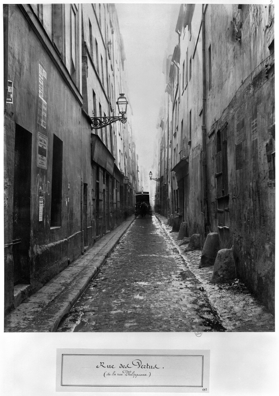 Rue des Vertus, from Rue Phelippeaux, Paris by Charles Marville