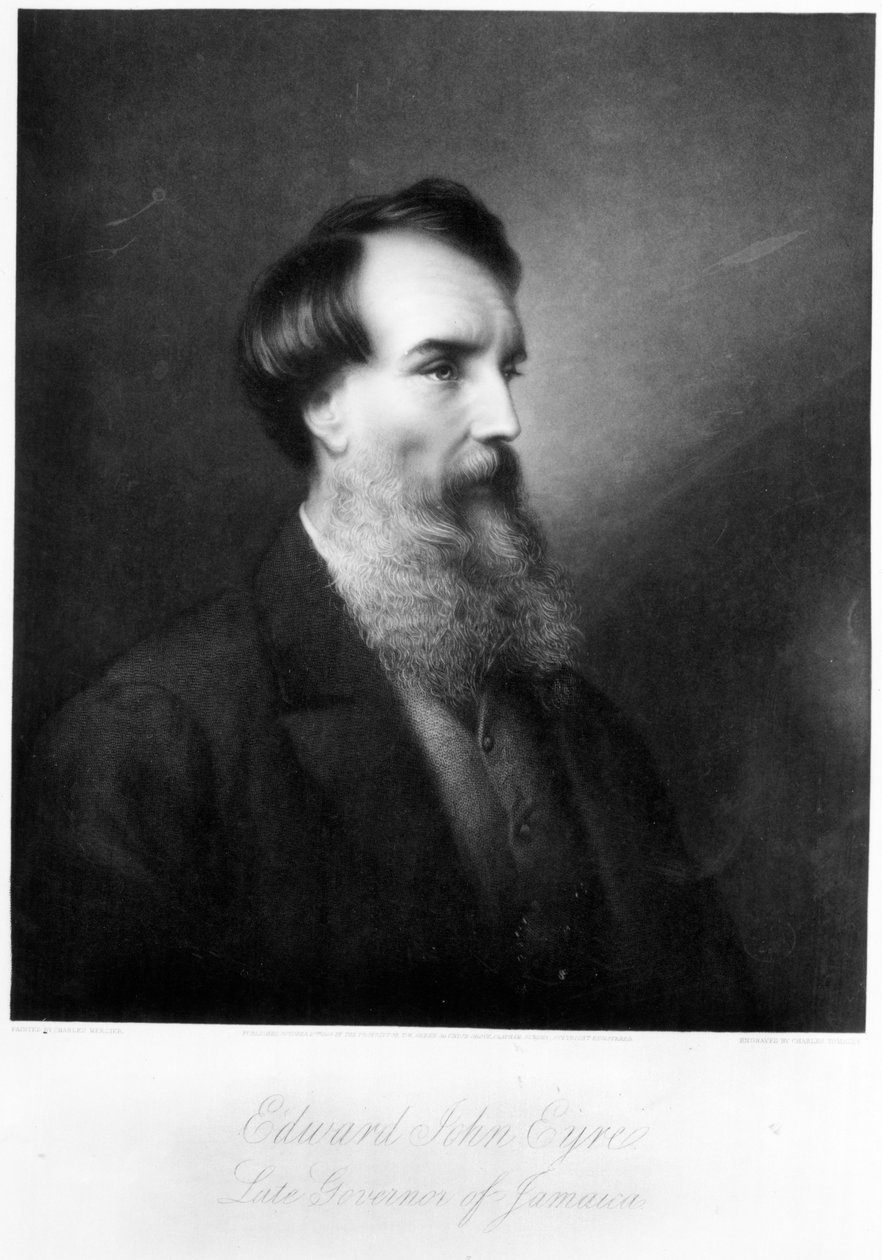 Edward John Eyre, engraved by Charles Algernon Tomkins, c.1901 by Charles Mercier
