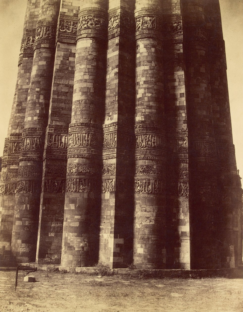 Detail View of the Base of the Pillar of Kootub by Charles Moravia