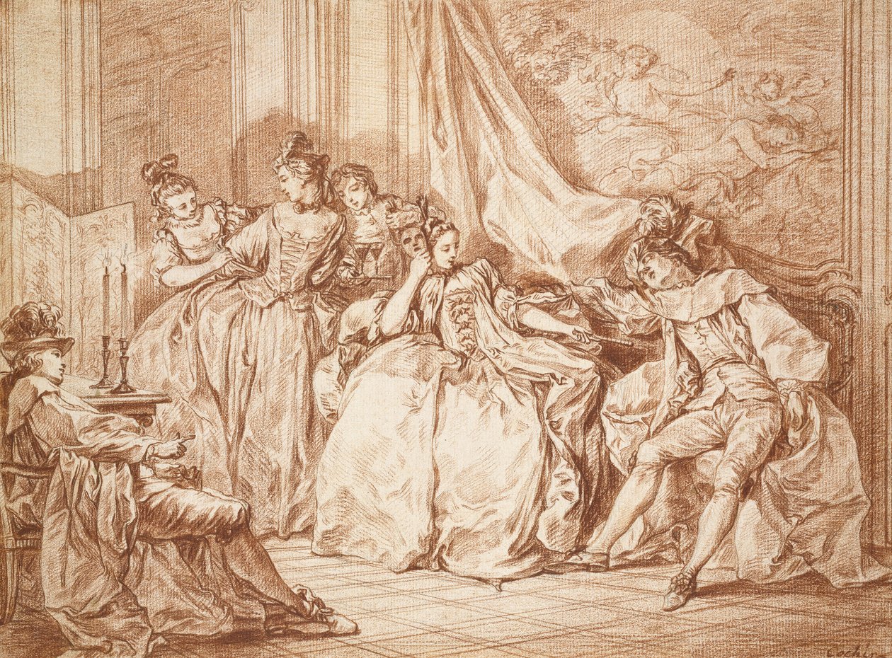 Party of Revellers by Charles Nicolas II Cochin