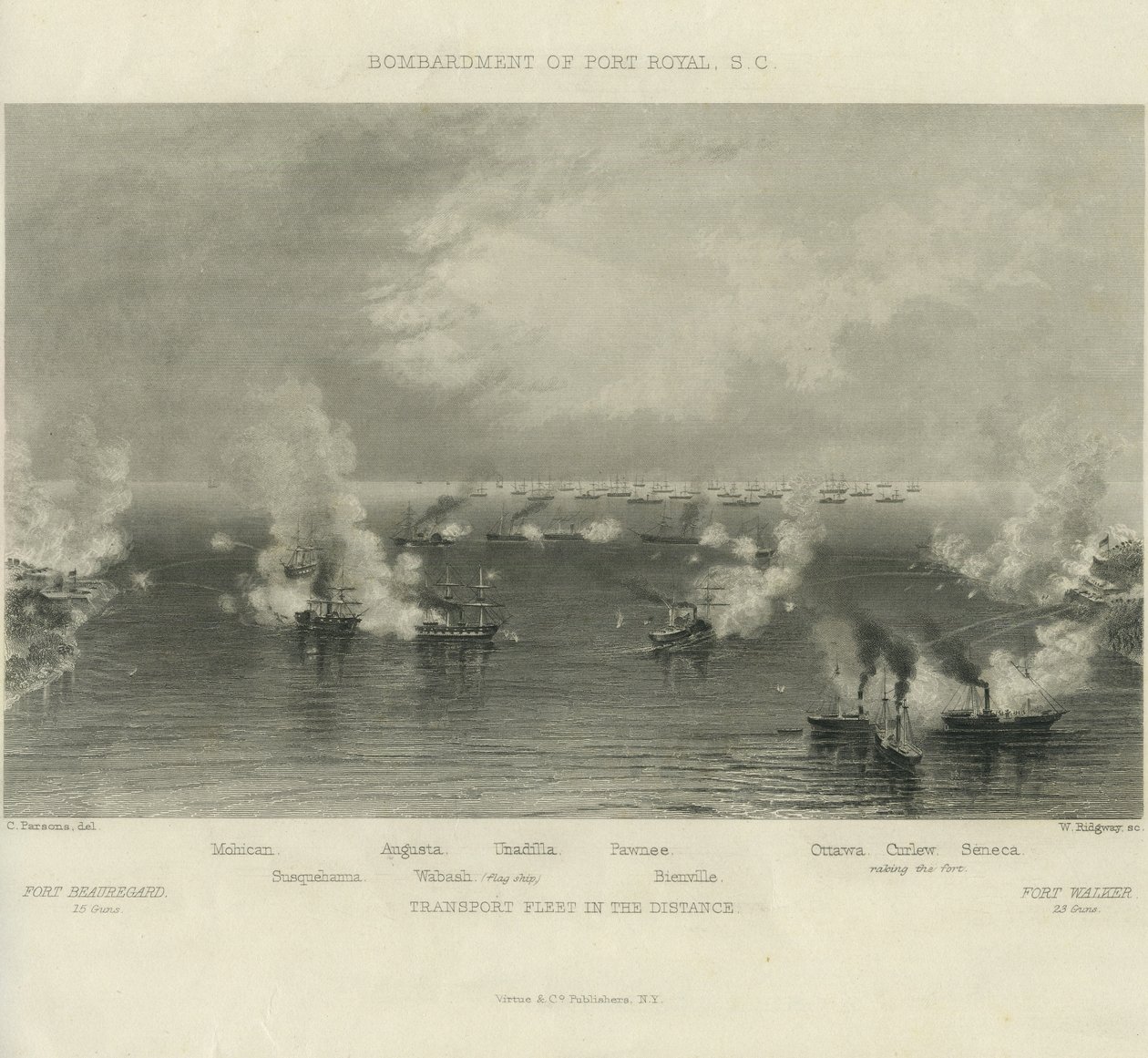 Bombardment of Port Royal, S.C. by Charles Parsons