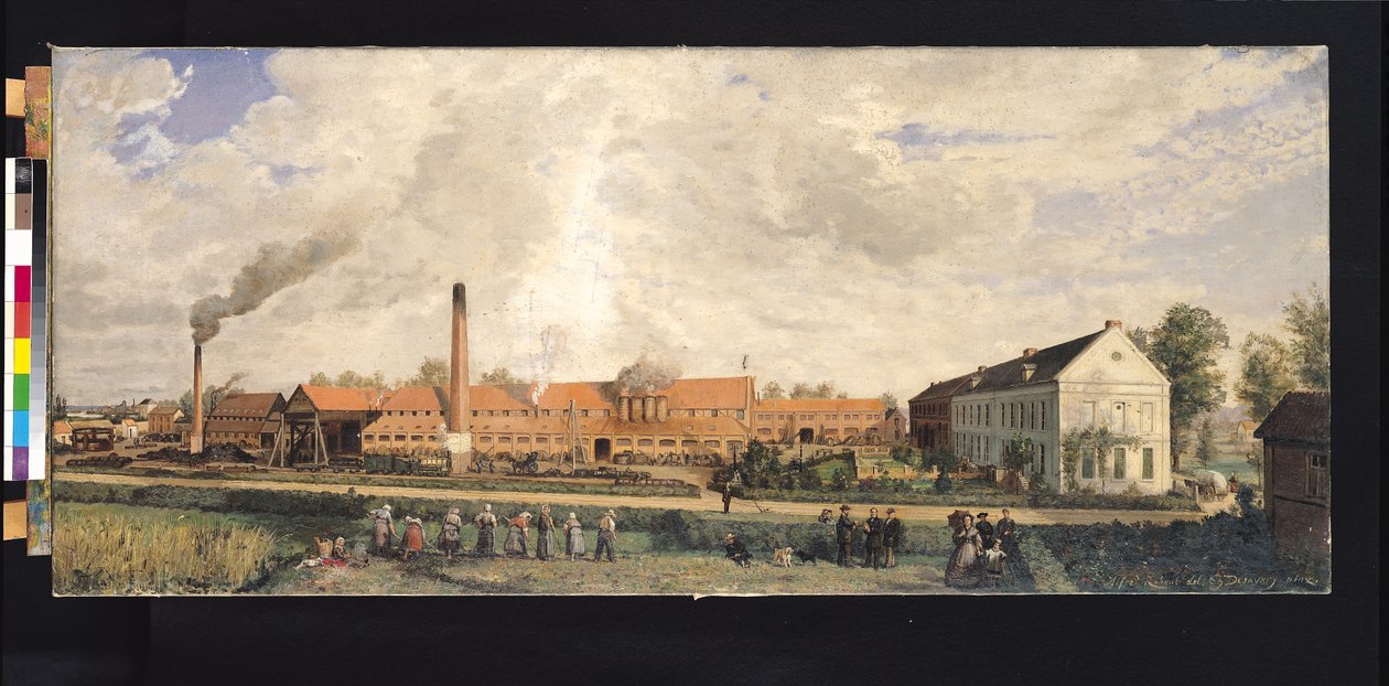 View of a Sugar Factory by Charles Paul Etienne Desavary