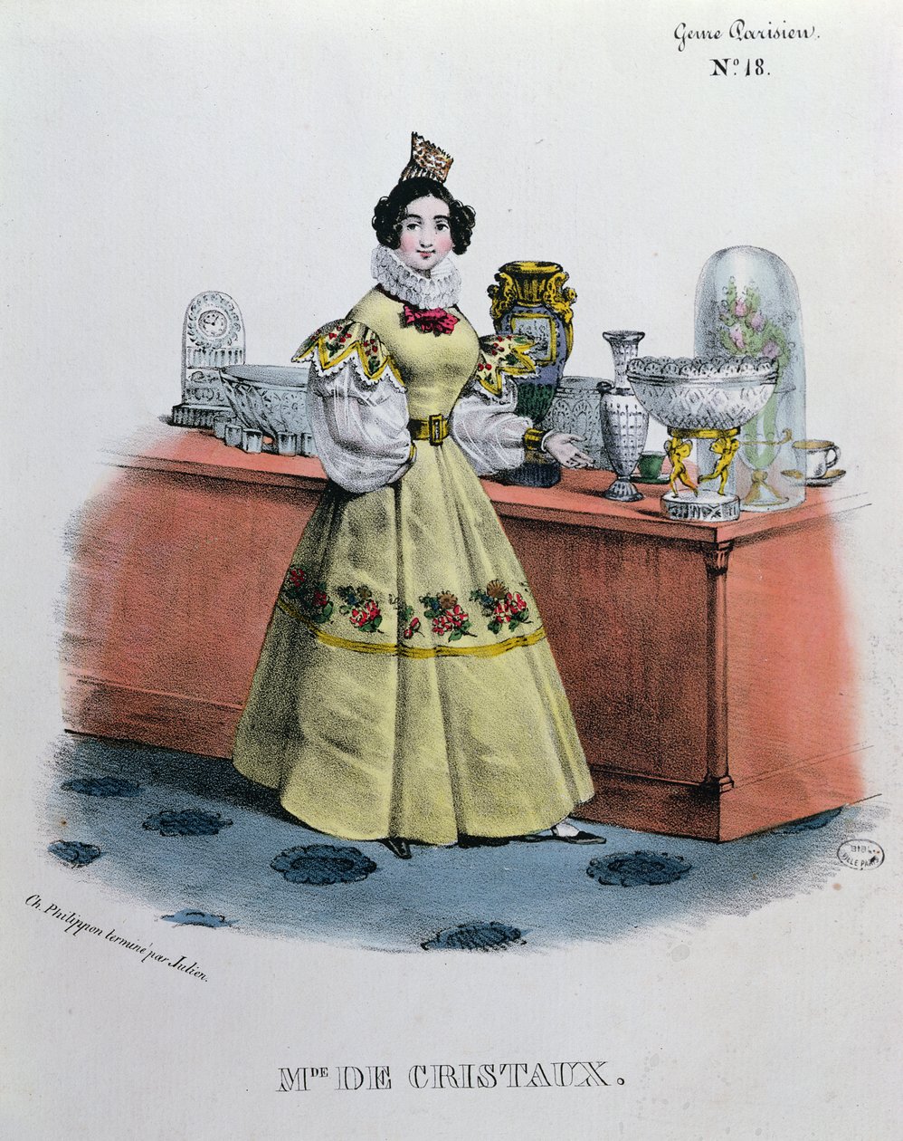 A Crystal Seller, c.1840 by Charles Philipon
