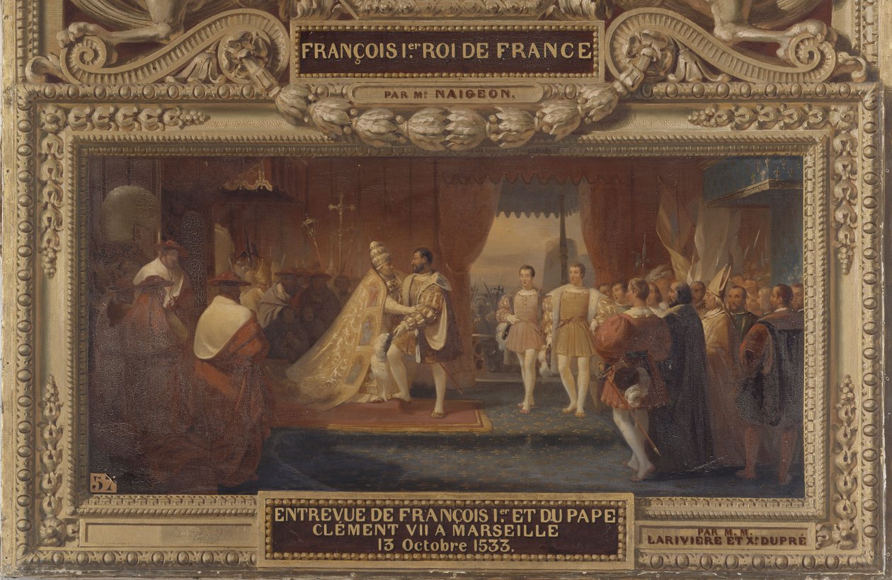 Meeting of Francis I and Pope Clement VII in Marseille, October 13, 1533 by Charles-Philippe Lariviere