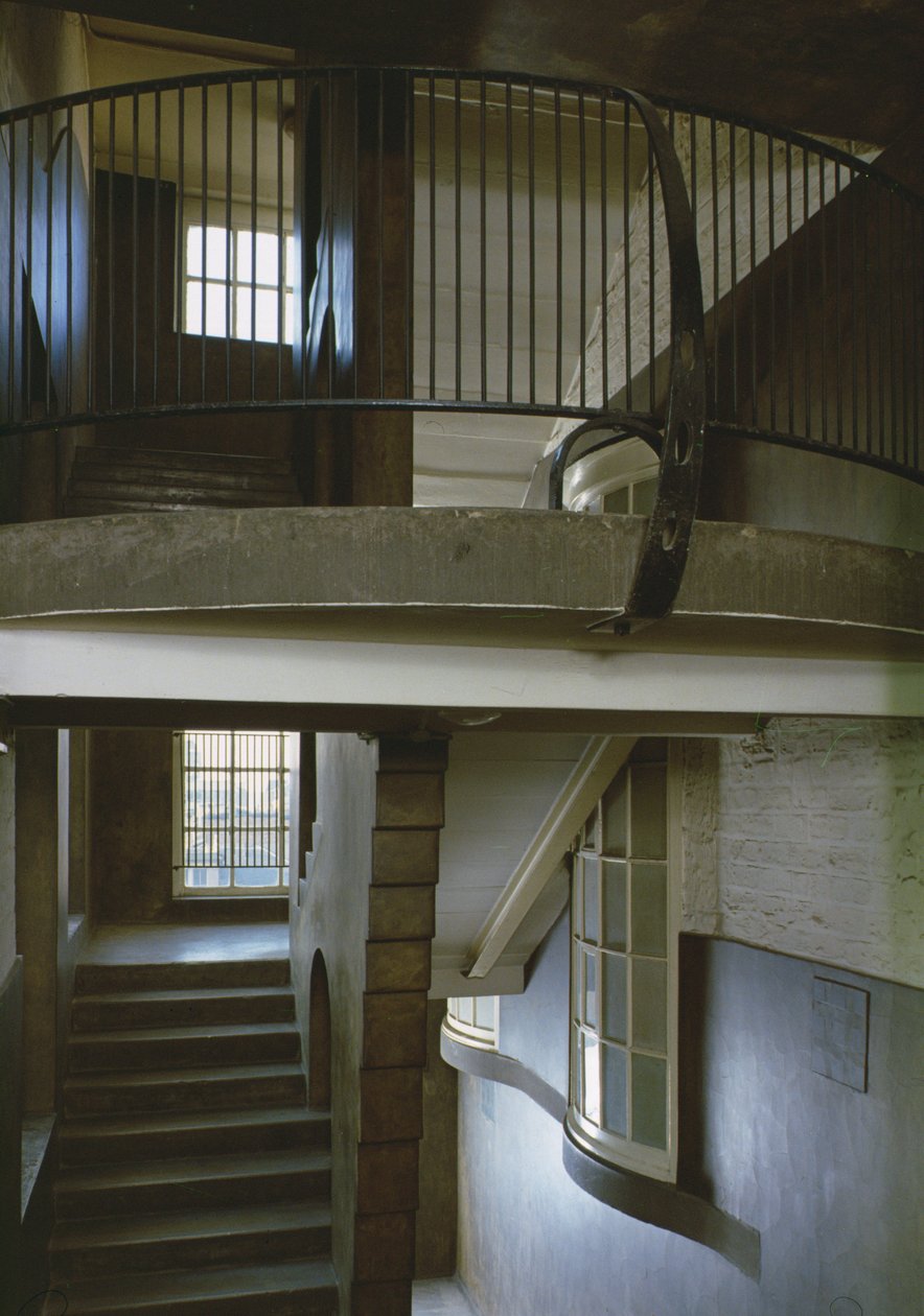 View of the East Staircase, built 1897-99 by Charles Rennie Mackintosh