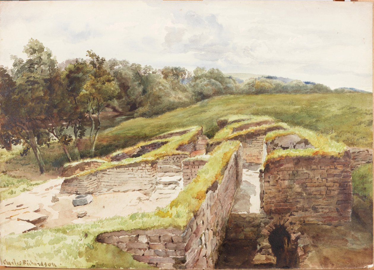Chesters, Bath-House from the North by Charles Richardson