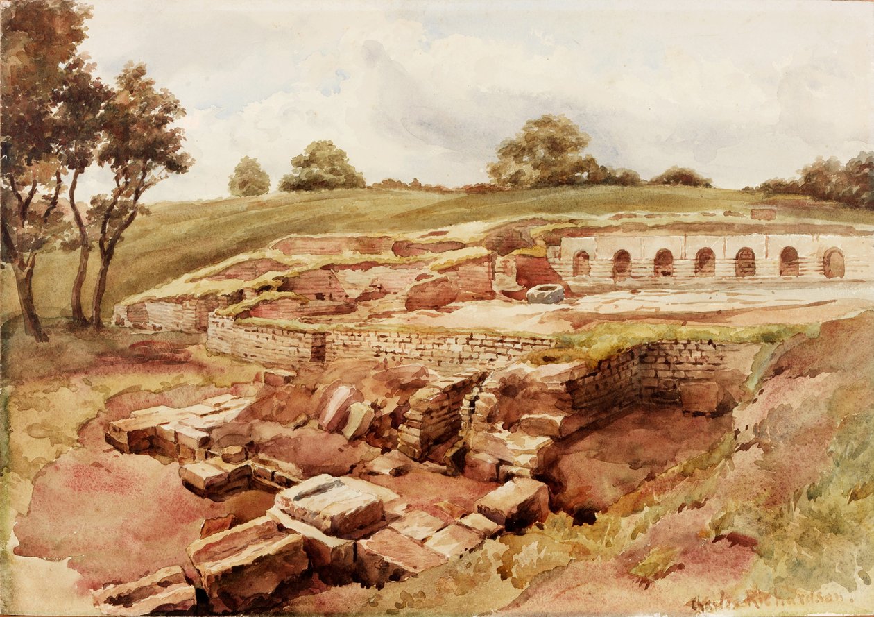 The Roman Baths, Chesters, North Tyne (North View) by Charles Richardson