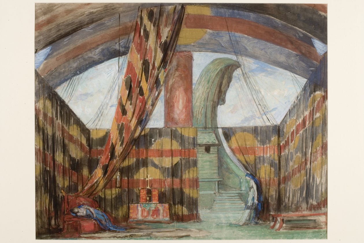 Stage Design for The Bride of Dionysus by Charles Ricketts