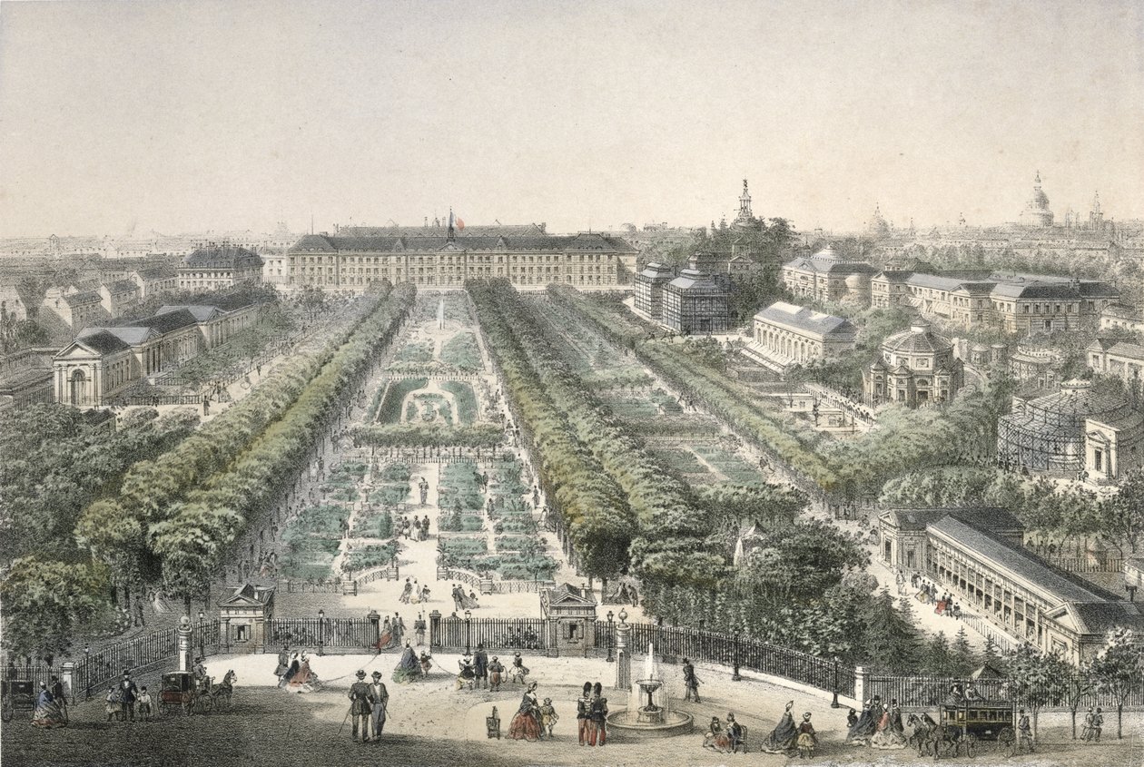 View of the Jardin des Plantes, Paris by Charles Riviere