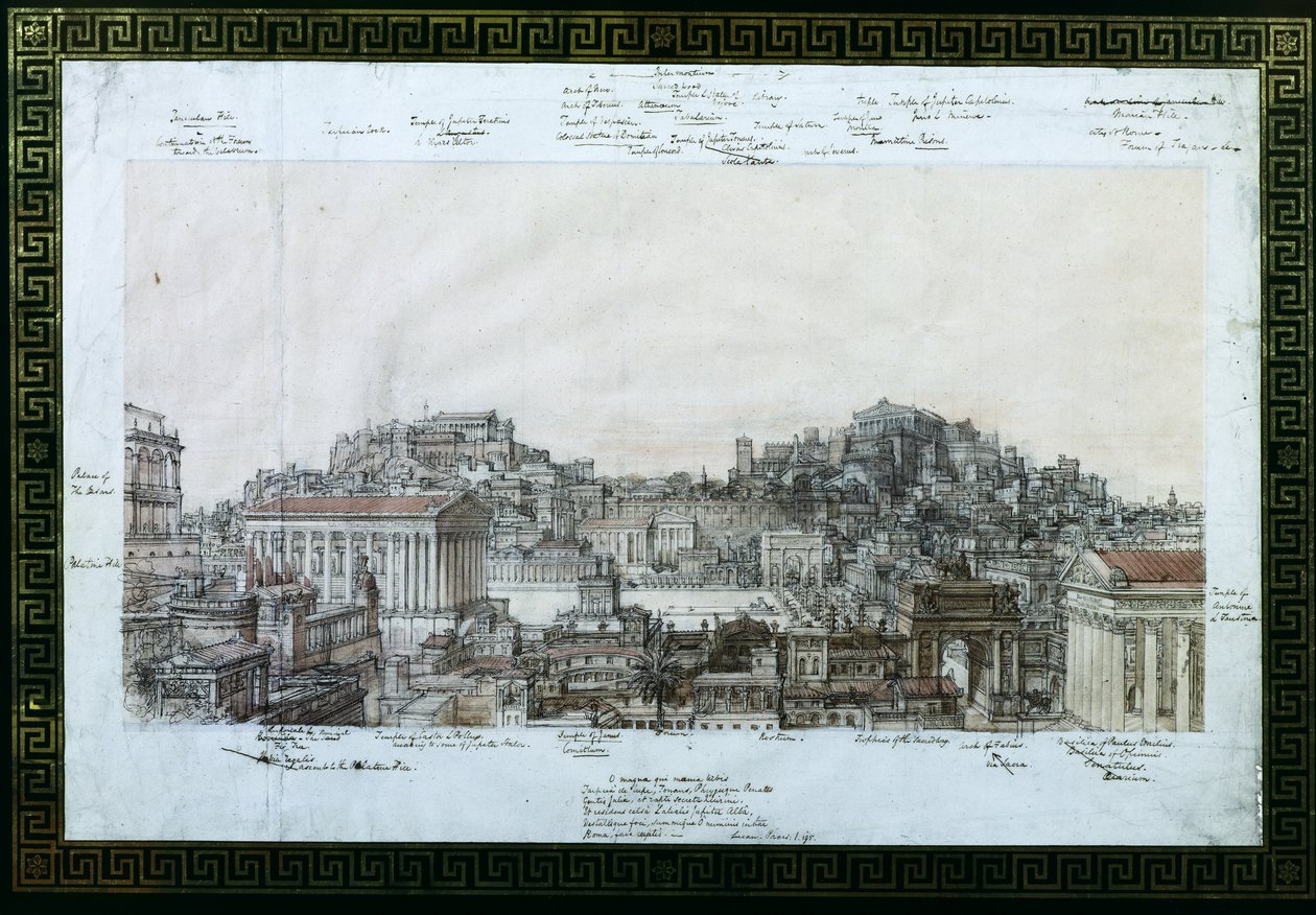 The Reconstruction of Ancient Rome at the Time of the Antonines, c.1819 by Charles Robert Cockerell