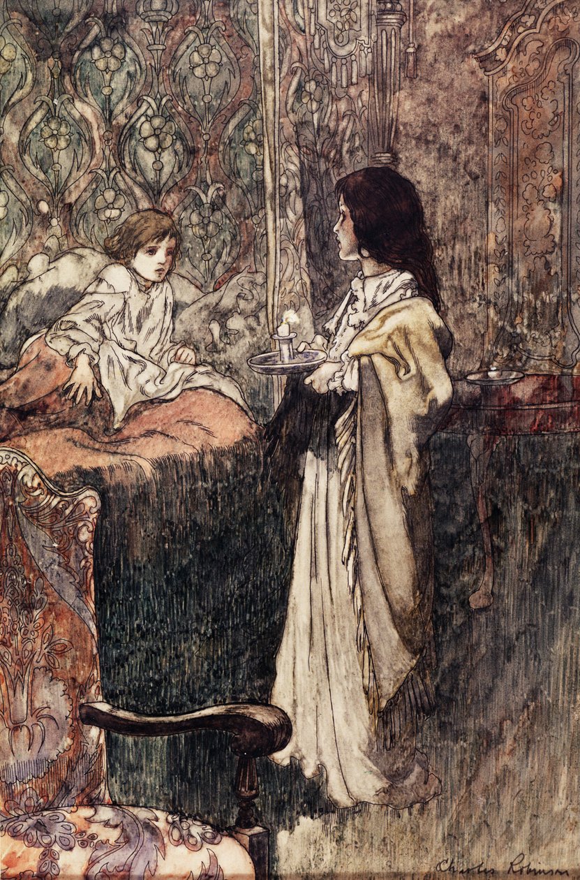 Children Talking at Night by Charles Robinson
