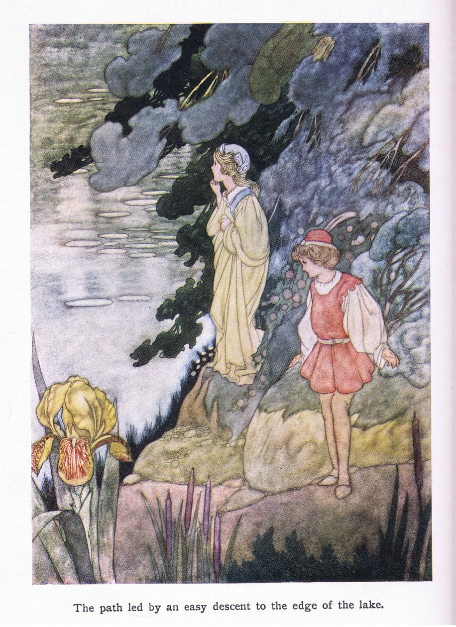 The path led by easy descent to the edge of the lake by Charles Robinson