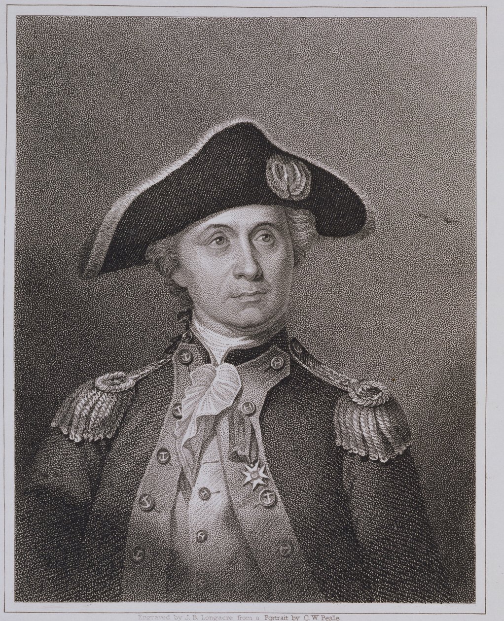 John Paul Jones, engraved by James Barton Longacre by Charles Willson Peale