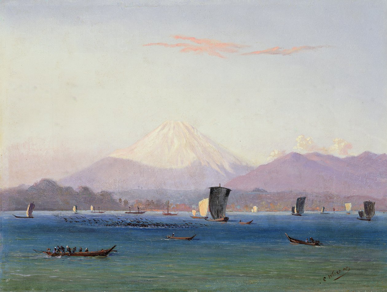 A View of Mount Fuji by Charles Wirgman