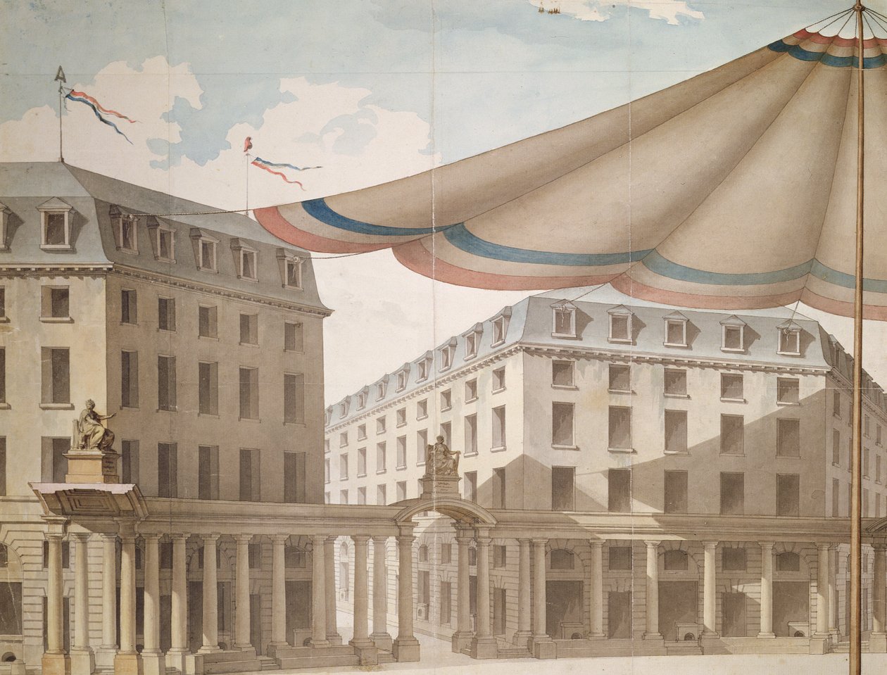 Design for decorating the Place de l