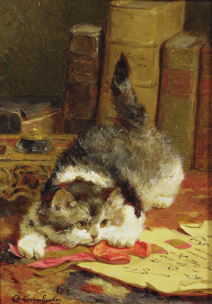 Stalking Cat by Charles van den Eycken