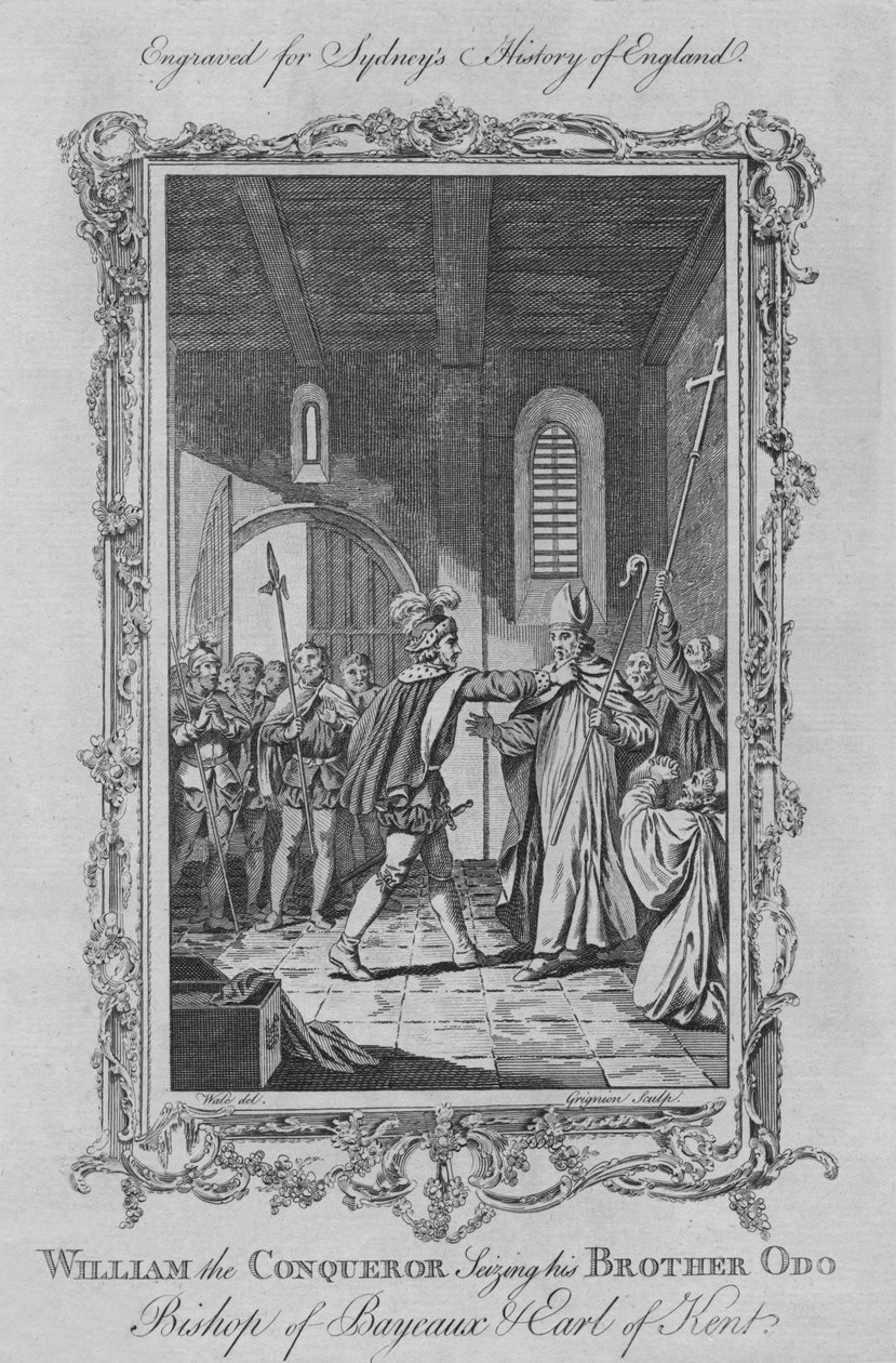 William the Conqueror seizing his Brother Odo, Bishop of Bayeux & Earl of Kent, 1773 by Charles,C Grignion,Charles Grignion the Elder. Charles Grignion,Grignion