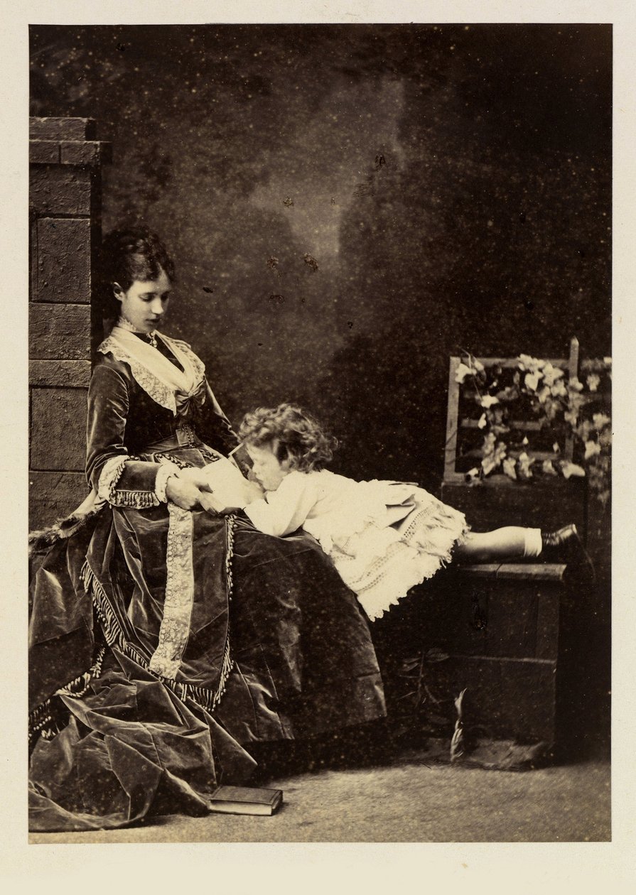 Marie Fedorovna (Dagmar of Denmark) and Her Son Tsarevich Nicholas Alexandrovich (Nicholas II) by Charles Bergamasco