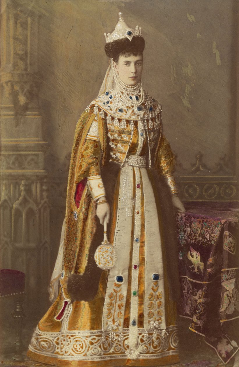 Portrait of Empress Maria Fyodorovna, Princess Dagmar of Denmark (1847-1928) by Charles Bergamasco