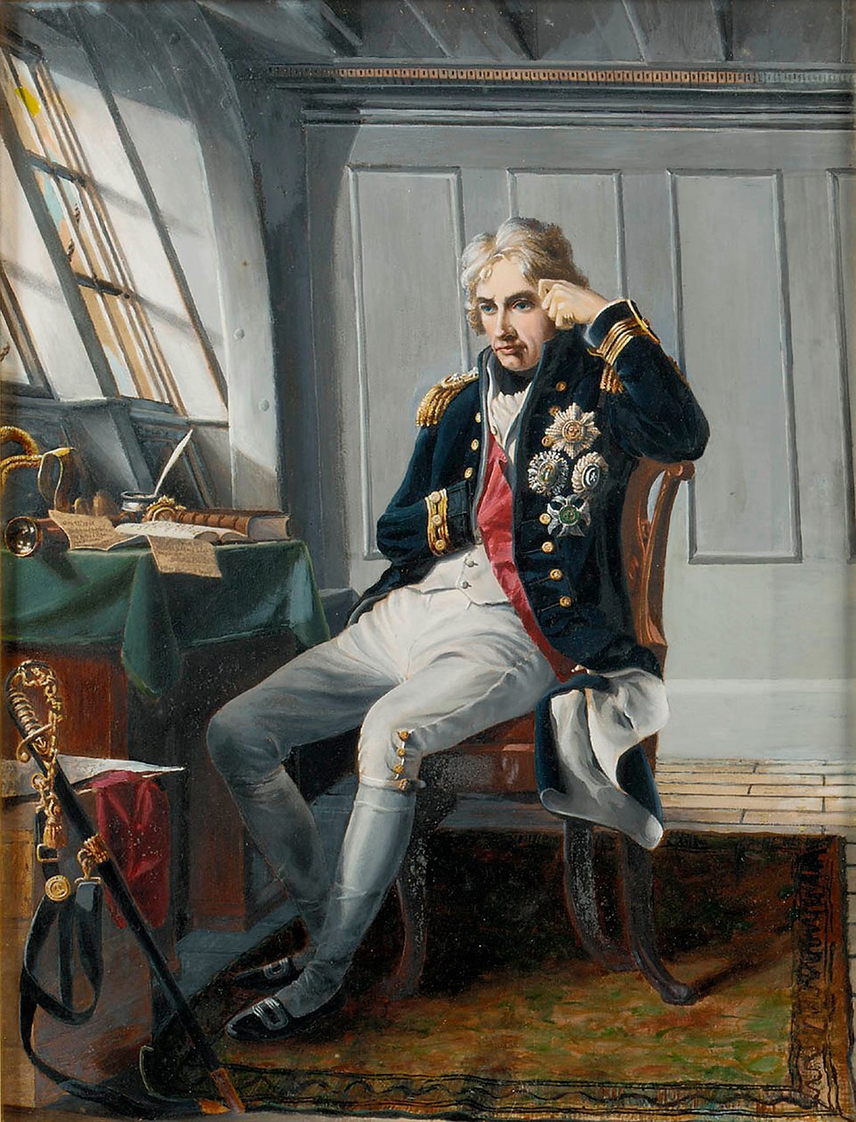 Viscount Horatio Nelson, Before the Battle of Trafalgar, 21 October 1805, c.1854 by Charles (after) Lucy