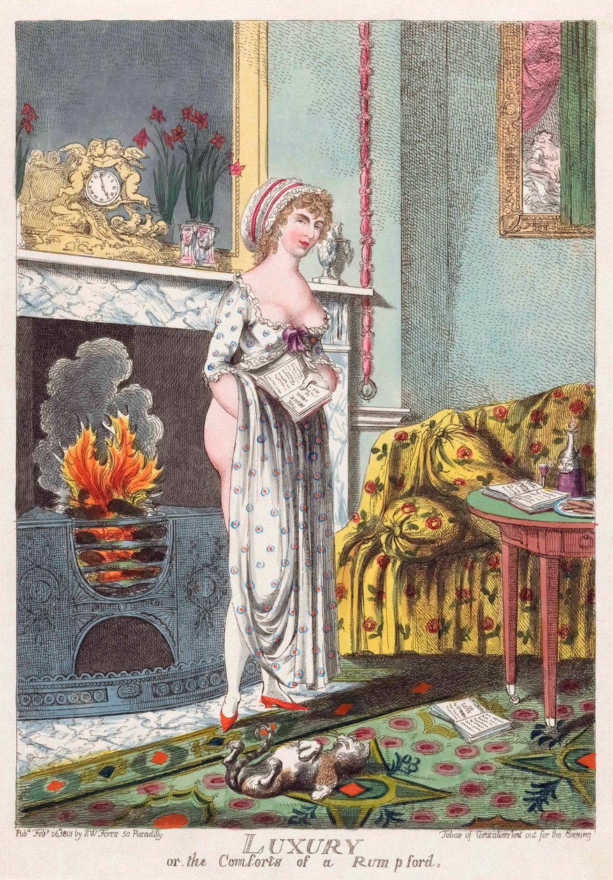 Comforts of a Rumford stove by Charles (after) Williams