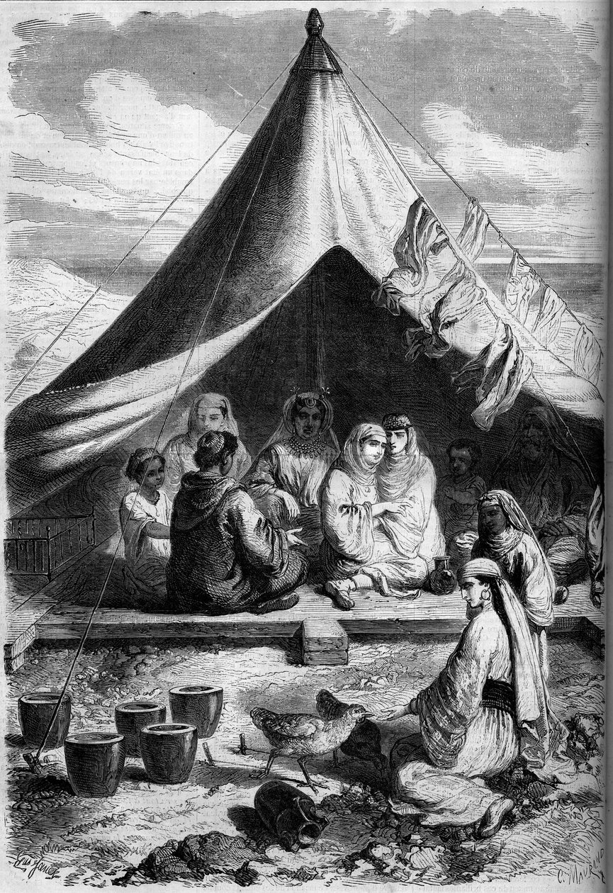 Jewish family from Morocco refugiated on the Gibraltar coast in 1860. According to Mr. Yriarte
