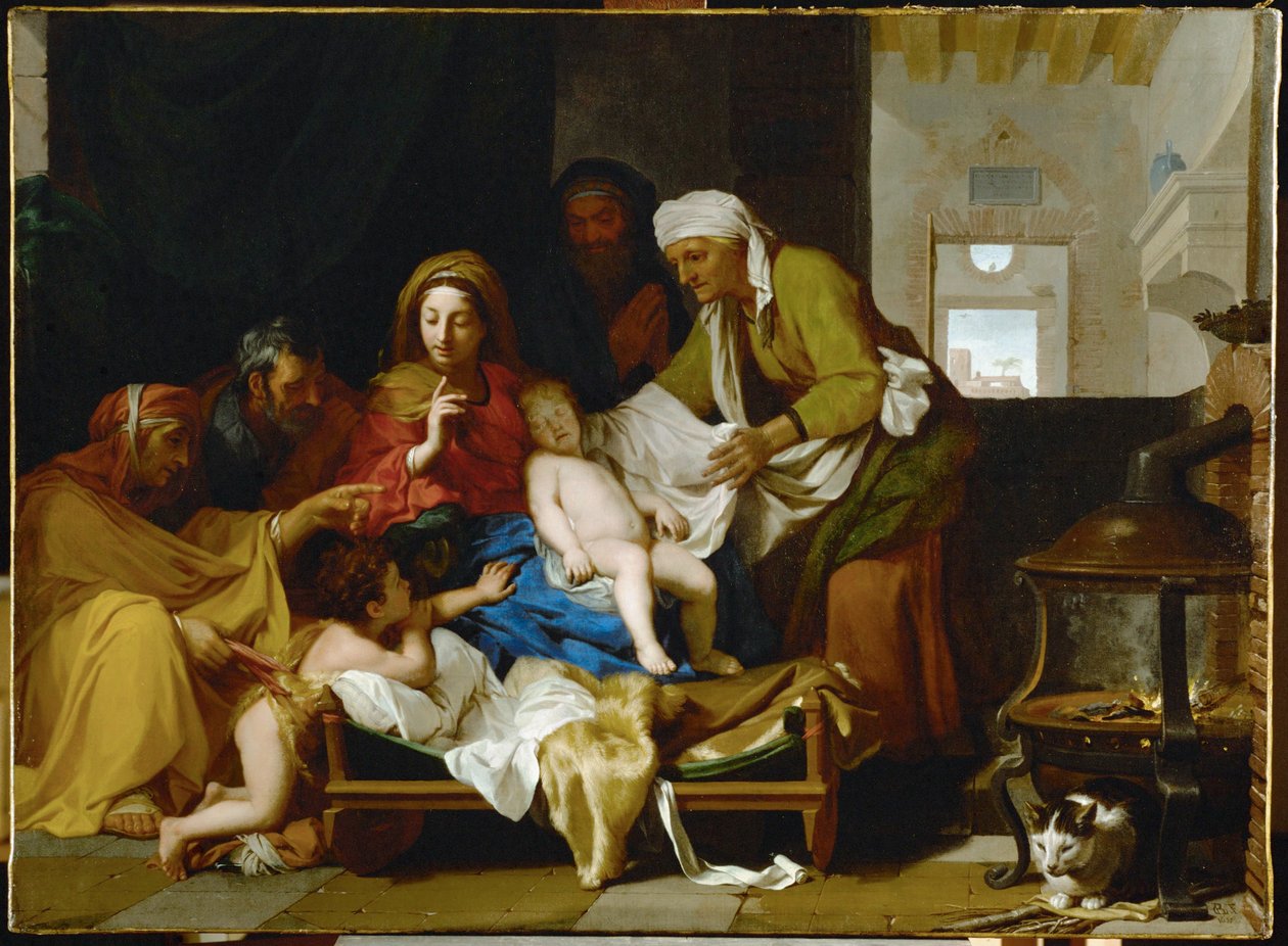 The sleep of the child Jesus by Charles (attr. to) Le Brun