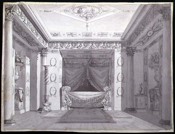 Design for an Empire Bedroom by Charles (attr. to) Percier