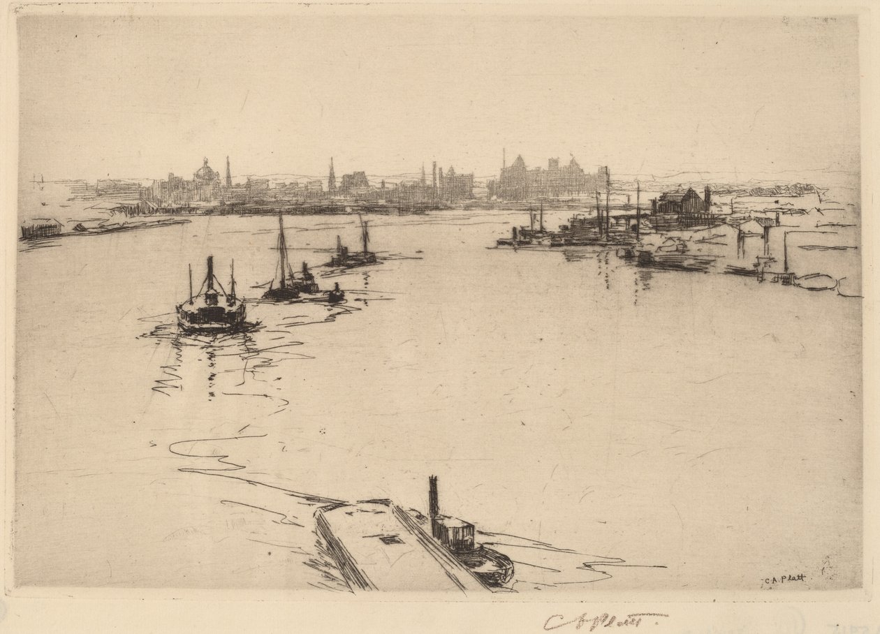 Williamsburg from the Bridge by Charles A. Platt