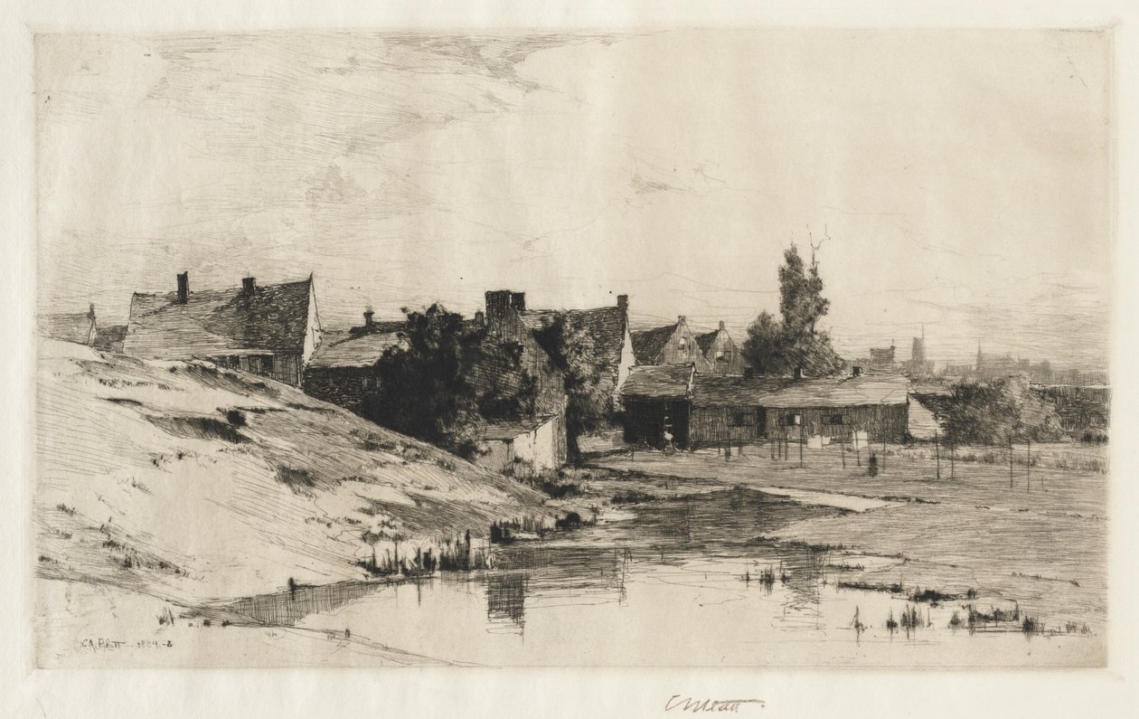 Old Houses near Bruges by Charles Adams Platt