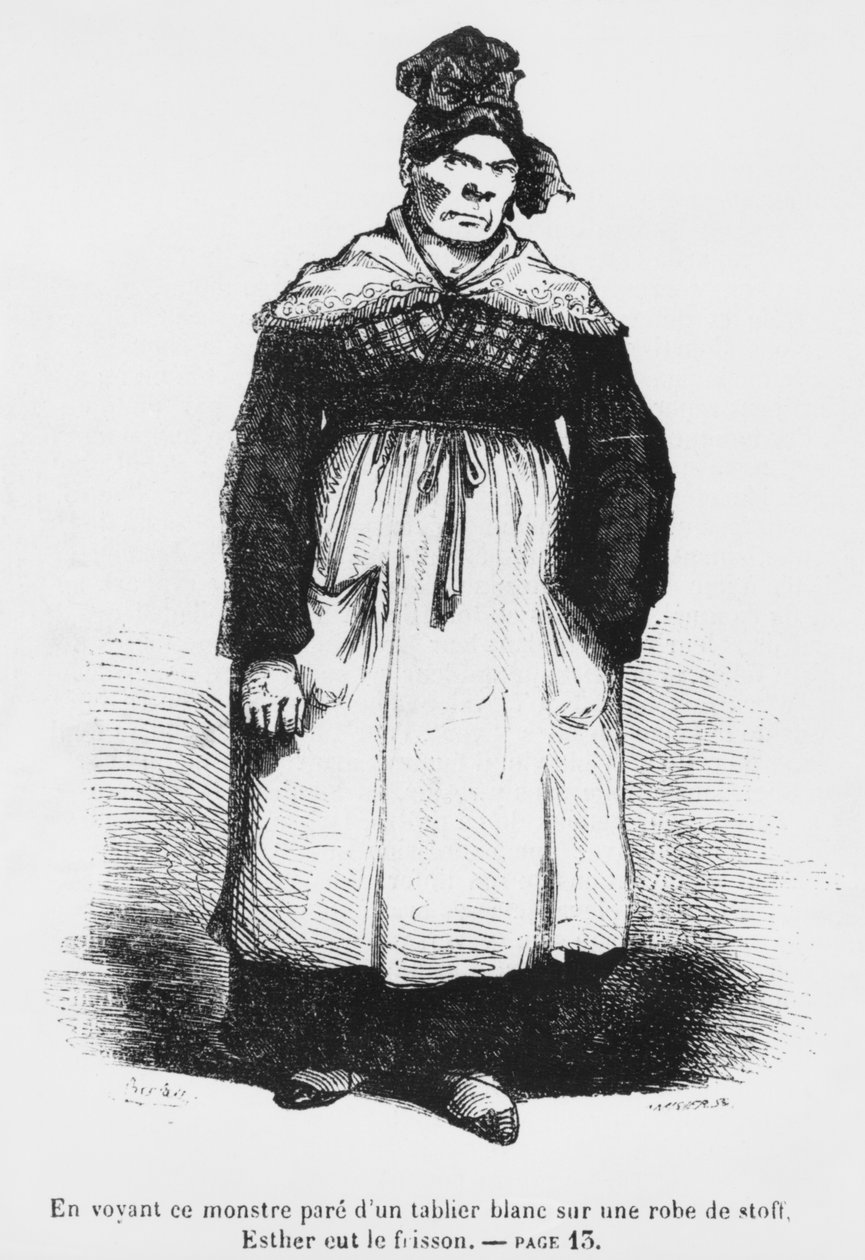Jacqueline Collin, aunt of Vautrin, known as Asie, illustration from 