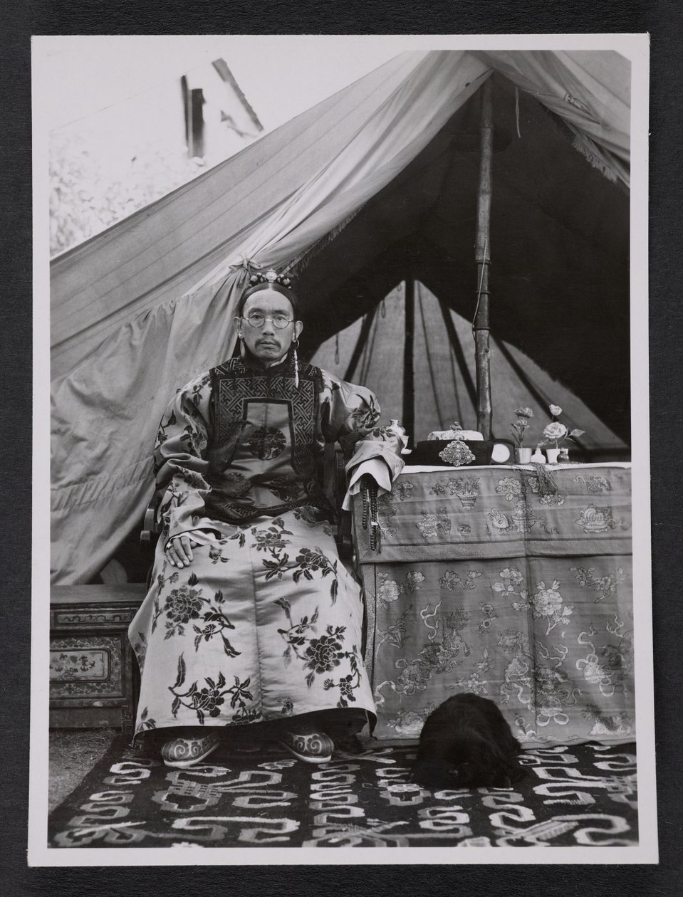 A Government Official from the Palha Family in His Tent at Gyantse by Charles Alfred Bell
