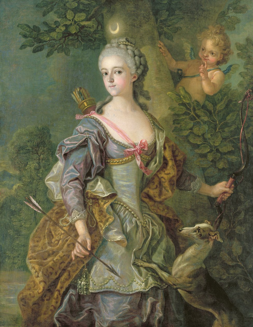Luise Henriette Wilhelmine von Anhalt-Dessau as Diana by Charles Amedee Philippe van Loo