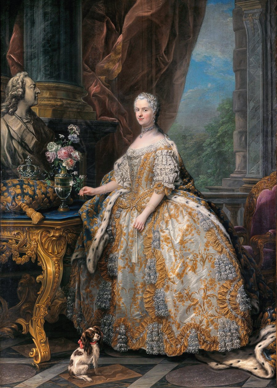Marie Leszczinska, Queen of France (1703-1768) by Charles André van Loo
