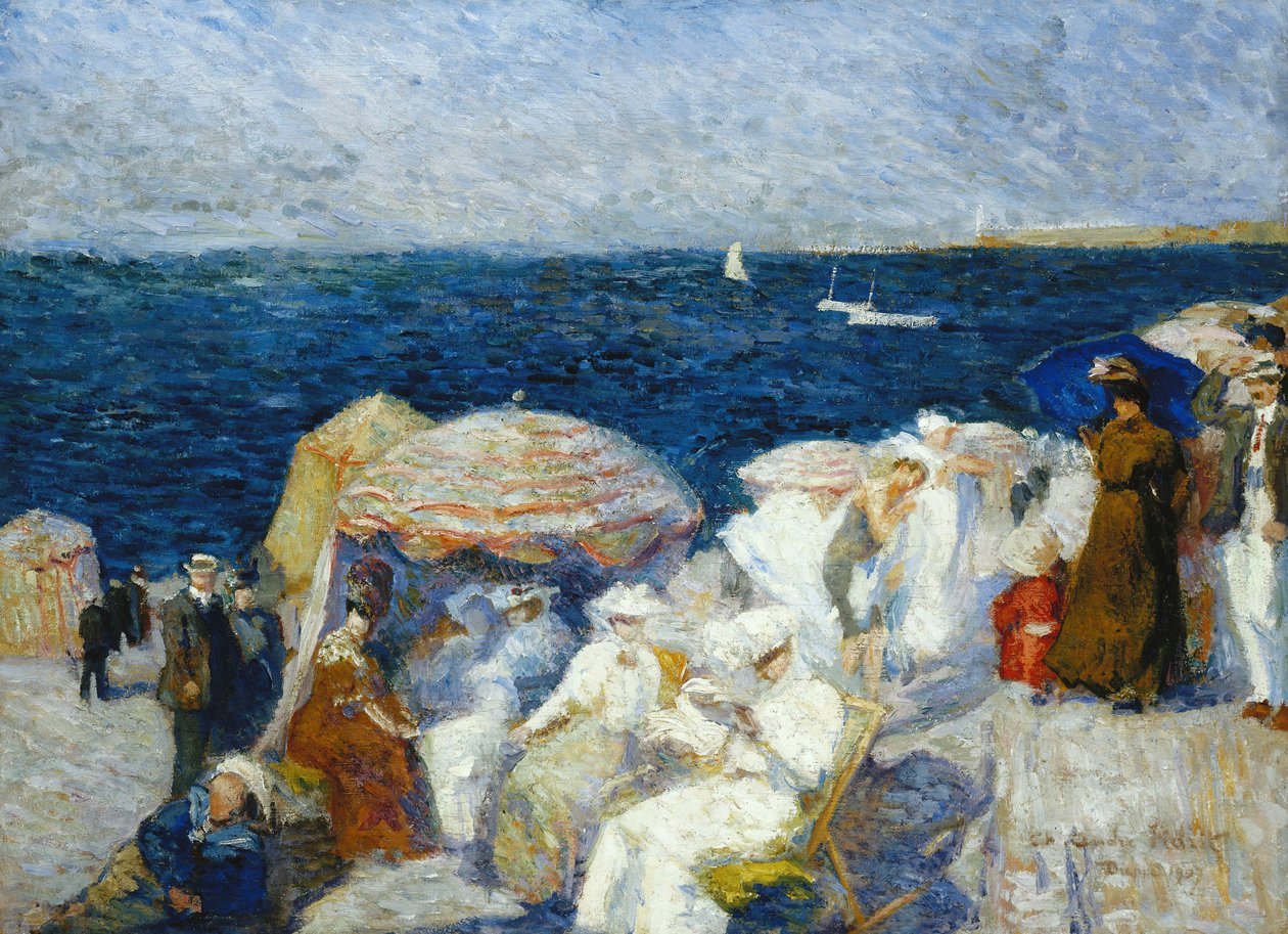 On the Beach, Dieppe by Charles Andre Fridit