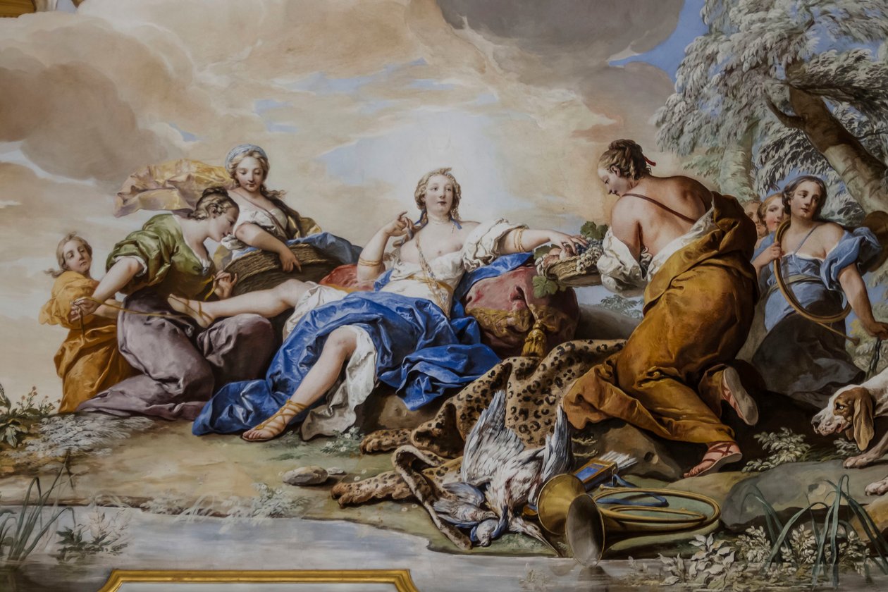 Rest of Diana among Nymphs, Fresco by Charles André van Loo