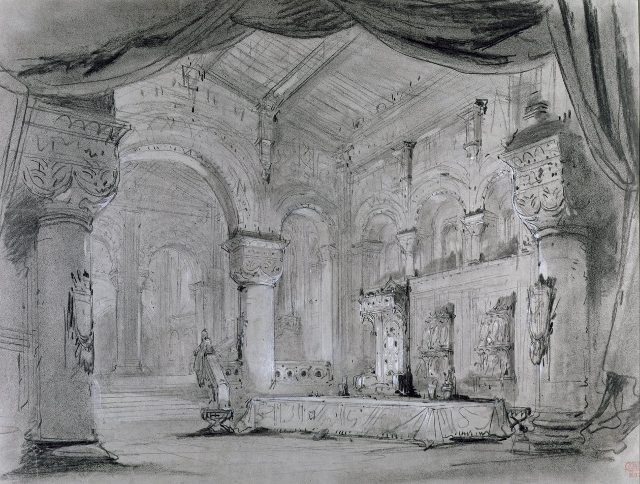 Set Design of the Palace Interior for a Performance of the Opera 