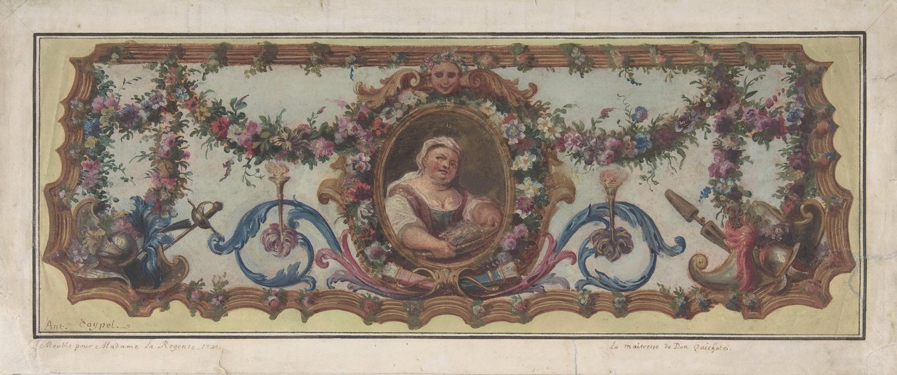 Design for a Tapestry Seat of a Sofa, 1721 by Charles Antoine Coypel