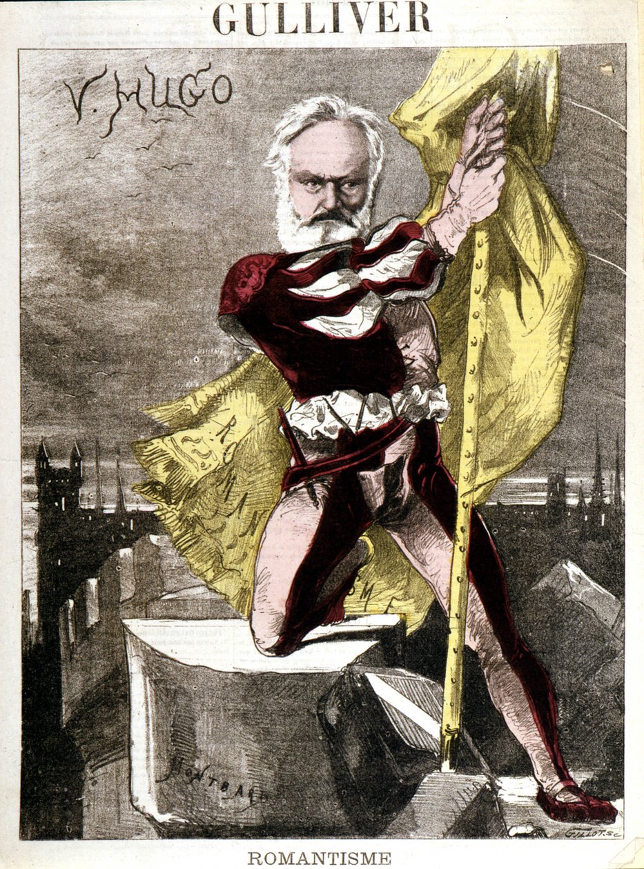 Cartoon of Victor Hugo by Georges Montbard - 