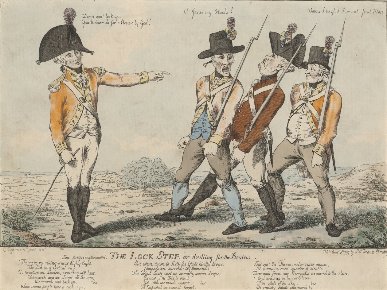 The Lock Step, or Drilling for the Review, 1797 by Charles Aylmer
