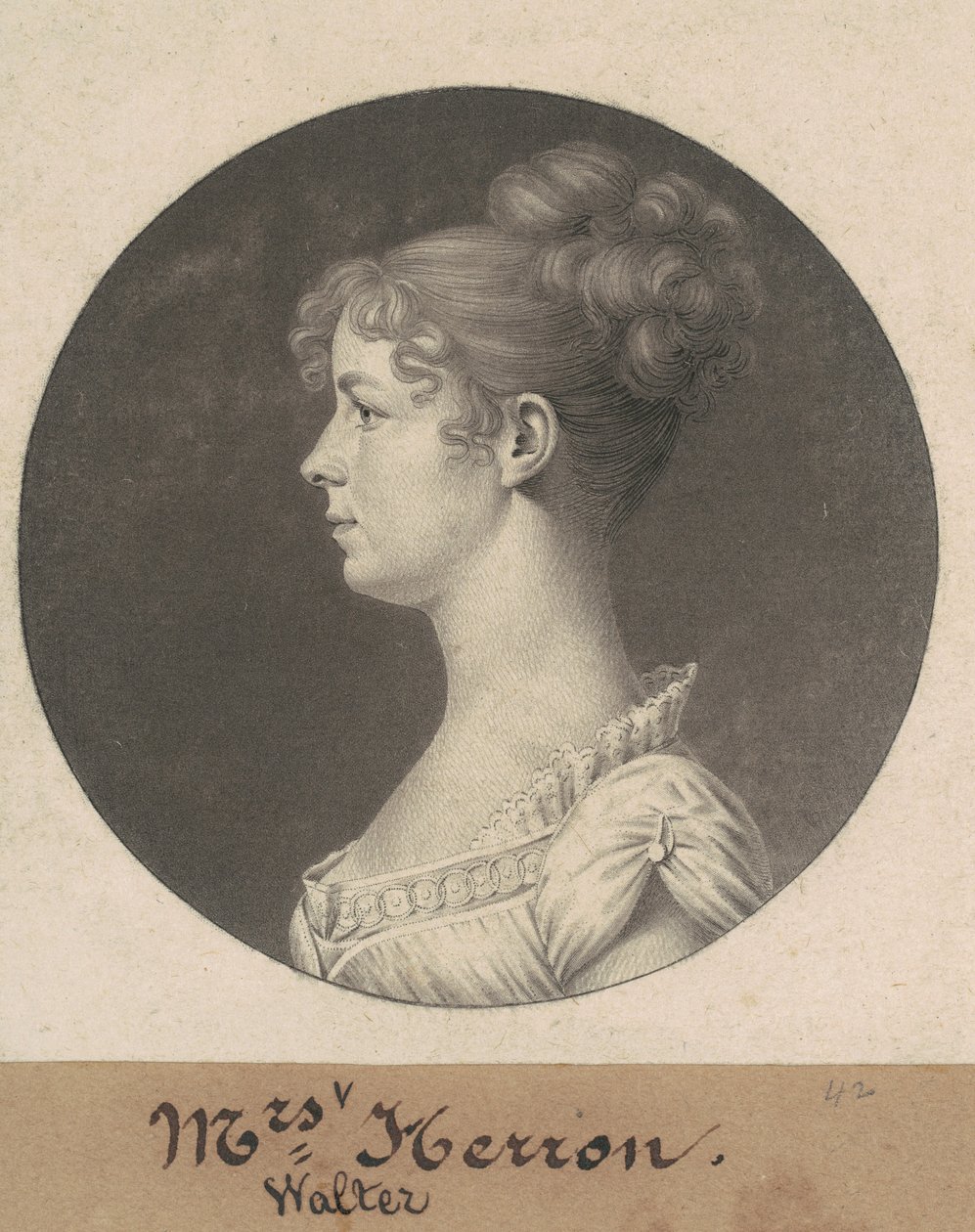 Ann Plume Herron by Charles B. J. Févret de Saint Mémin
