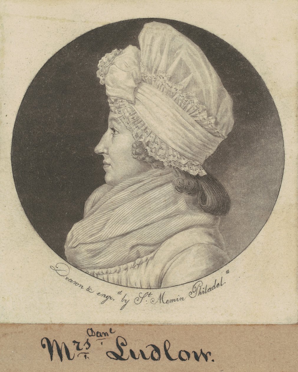 Arabella Duncan Ludlow by Charles B. J. Févret de Saint Mémin