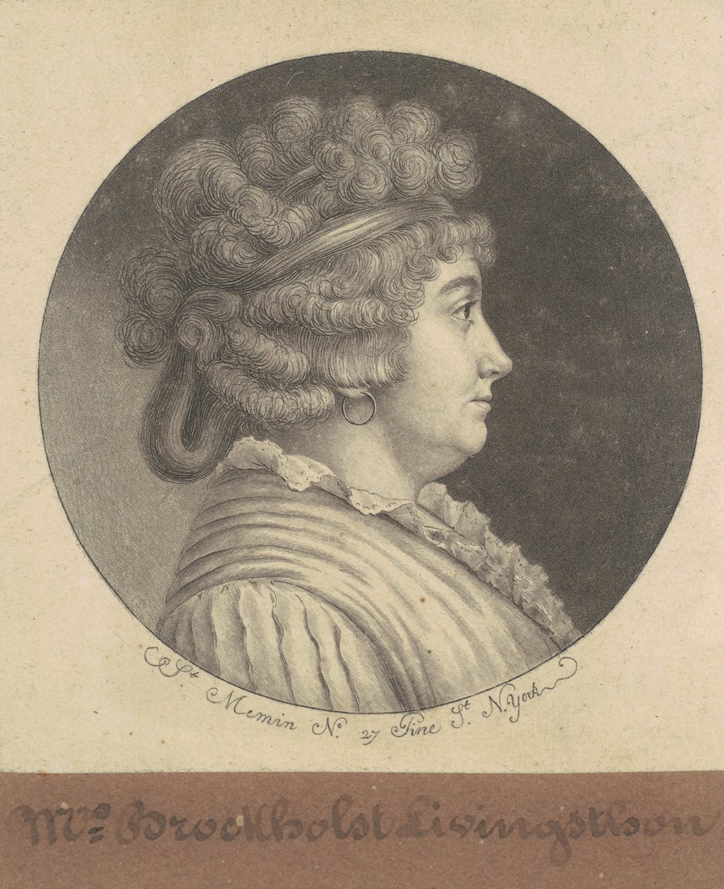 Catherine Keteltas Livingston by Charles B. J. Févret de Saint Mémin