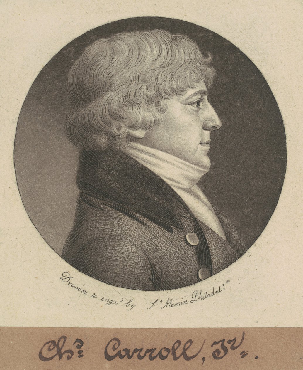 Charles Carroll, Jr. by Charles B. J. Févret de Saint Mémin