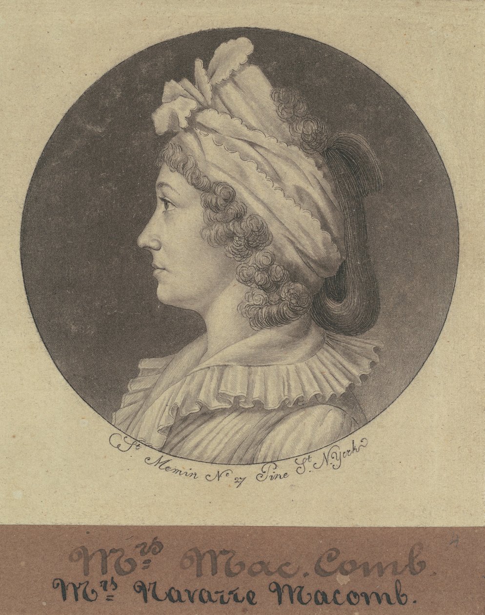 Christina Livingston Macomb by Charles B. J. Févret de Saint Mémin